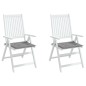 Gartenstuhl-Kissen 2 Stk. Grau 40x40x3 cm Oxford-Gewebe Gartenstuhl-Kissen 2 Stk. Grau 40x40x3 cm Oxford-Gewebe