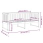 vidaXL Tagesbett Grau 75x190 cm Massivholz Kiefer vidaXL Tagesbett Grau 75x190 cm Massivholz Kiefer