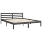 vidaXL Massivholzbett mit Kopfteil Grau 160x200 cm vidaXL Massivholzbett mit Kopfteil Grau 160x200 cm
