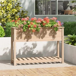 vidaXL Pflanzkübel mit Ablage 111,5x34,5x81 cm Massivholz Kiefer
