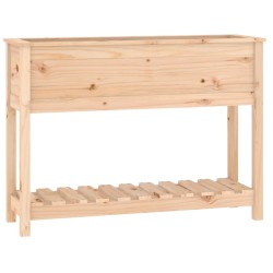 vidaXL Pflanzkübel mit Ablage 111,5x34,5x81 cm Massivholz Kiefer