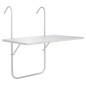 HI Balkon-Klapptisch Weiß 60 × 40 × 1,2 cm HI Balkon-Klapptisch Weiß 60 × 40 × 1,2 cm