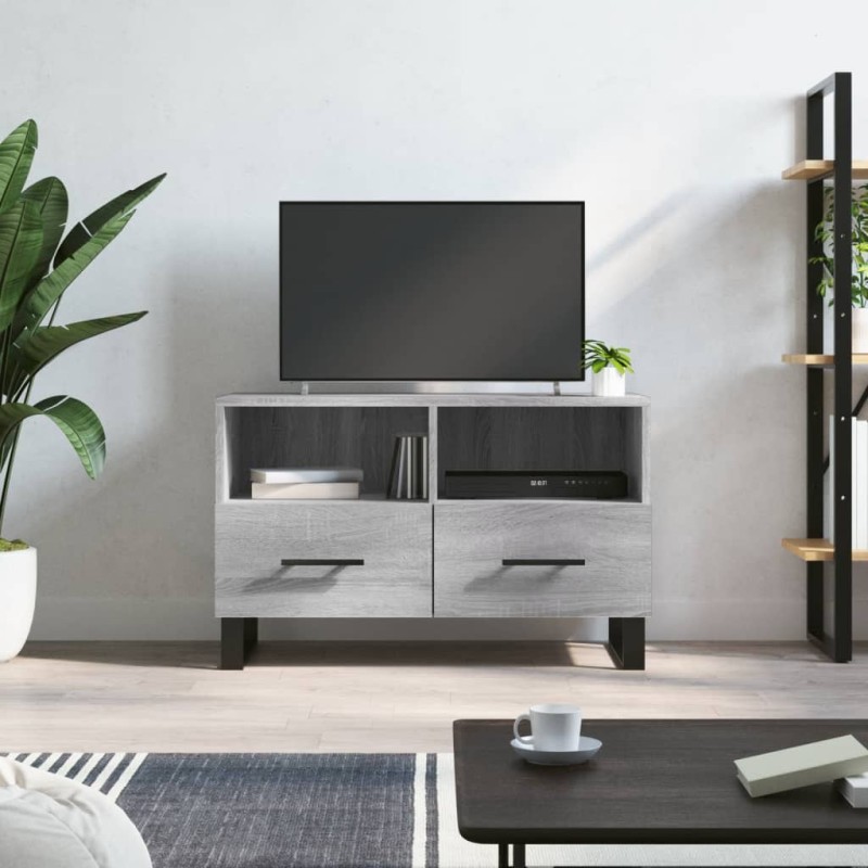 vidaXL TV-Schrank Grau Sonoma 80x36x50 cm Holzwerkstoff vidaXL TV-Schrank Grau Sonoma 80x36x50 cm Holzwerkstoff