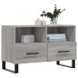 vidaXL TV-Schrank Grau Sonoma 80x36x50 cm Holzwerkstoff vidaXL TV-Schrank Grau Sonoma 80x36x50 cm Holzwerkstoff