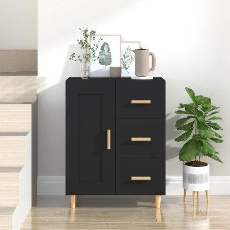 vidaXL Sideboard Schwarz 69,5x34x90 cm Holzwerkstoff
