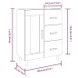 vidaXL Sideboard Schwarz 69,5x34x90 cm Holzwerkstoff vidaXL Sideboard Schwarz 69,5x34x90 cm Holzwerkstoff