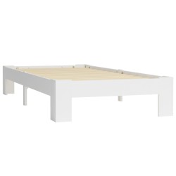 vidaXL Massivholzbett Weiß Kiefer 100x200 cm 
