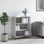 vidaXL Regalschrank Grau Sonoma 69,5x32,5x90 cm Holzwerkstoff vidaXL Regalschrank Grau Sonoma 69,5x32,5x90 cm Holzwerkstoff
