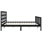 vidaXL Massivholzbett mit Kopfteil Schwarz 200x200 cm vidaXL Massivholzbett mit Kopfteil Schwarz 200x200 cm