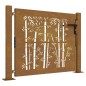 vidaXL Gartentor 105x105 cm Cortenstahl Bambus-Design vidaXL Gartentor 105x105 cm Cortenstahl Bambus-Design