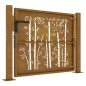 vidaXL Gartentor 105x105 cm Cortenstahl Bambus-Design vidaXL Gartentor 105x105 cm Cortenstahl Bambus-Design