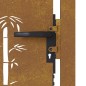vidaXL Gartentor 105x105 cm Cortenstahl Bambus-Design vidaXL Gartentor 105x105 cm Cortenstahl Bambus-Design