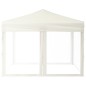 vidaXL Partyzelt Faltbar mit Seitenwänden Creme 3x3 m vidaXL Partyzelt Faltbar mit Seitenwänden Creme 3x3 m