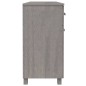 vidaXL Sideboard HAMAR Hellgrau 113x40x80 cm Massivholz Kiefer vidaXL Sideboard HAMAR Hellgrau 113x40x80 cm Massivholz Kiefer