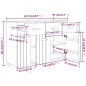 vidaXL Sideboard HAMAR Hellgrau 113x40x80 cm Massivholz Kiefer vidaXL Sideboard HAMAR Hellgrau 113x40x80 cm Massivholz Kiefer