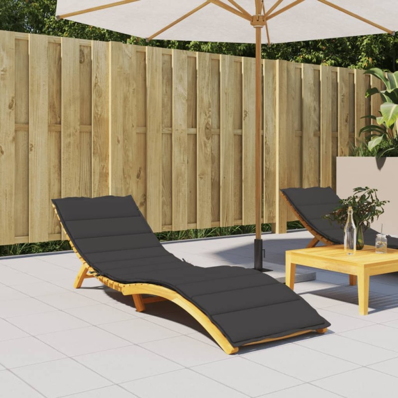 Sonnenliegen-Auflage Schwarz 200x70x3 cm Oxford-Gewebe Sonnenliegen-Auflage Schwarz 200x70x3 cm Oxford-Gewebe