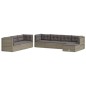 vidaXL 8-tlg. Garten-Lounge-Set mit Kissen Grau Poly Rattan vidaXL 8-tlg. Garten-Lounge-Set mit Kissen Grau Poly Rattan