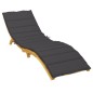 Sonnenliegen-Auflage Schwarz 200x70x3 cm Oxford-Gewebe Sonnenliegen-Auflage Schwarz 200x70x3 cm Oxford-Gewebe