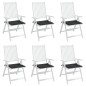 vidaXL Gartenstuhl-Kissen 6 Stk. Schwarz 40x40x3 cm Oxford-Gewebe vidaXL Gartenstuhl-Kissen 6 Stk. Schwarz 40x40x3 cm Oxford-Gewebe
