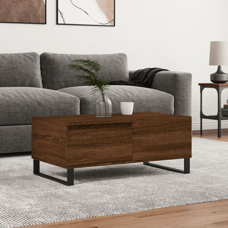 vidaXL Couchtisch Braun Eichen-Optik 90x50x36,5 cm Holzwerkstoff vidaXL Couchtisch Braun Eichen-Optik 90x50x36,5 cm Holzwerkstoff