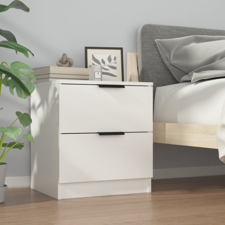 vidaXL Nachttisch Weiß Holzwerkstoff