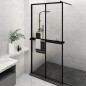 vidaXL Duschwand mit Ablage für Walk-In-Dusche Schwarz 118x190 cm ESG vidaXL Duschwand mit Ablage für Walk-In-Dusche Schwarz 118x190 cm ESG