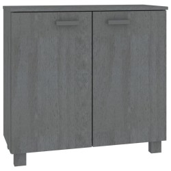 vidaXL Sideboard HAMAR Dunkelgrau 85x35x80 cm Massivholz Kiefer