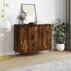 vidaXL Sideboards 2 Stk. Räuchereiche 40x35x70 cm Holzwerkstoff