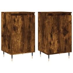 vidaXL Sideboards 2 Stk. Räuchereiche 40x35x70 cm Holzwerkstoff