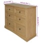 vidaXL Sideboard Mexiko-Stil Kiefernholz 130x48x104 cm vidaXL Sideboard Mexiko-Stil Kiefernholz 130x48x104 cm