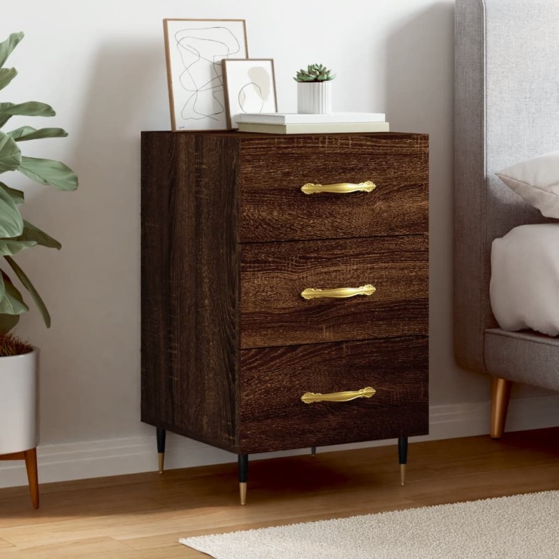 vidaXL Nachttisch Braun Eichen-Optik 40x40x66 cm Holzwerkstoff vidaXL Nachttisch Braun Eichen-Optik 40x40x66 cm Holzwerkstoff