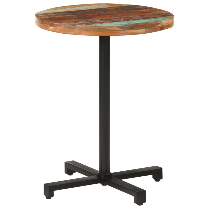 vidaXL Bistrotisch Rund Ø60x75 cm Altholz Massiv vidaXL Bistrotisch Rund Ø60x75 cm Altholz Massiv