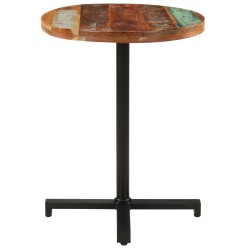 vidaXL Bistrotisch Rund Ø60x75 cm Altholz Massiv