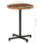 vidaXL Bistrotisch Rund Ø60x75 cm Altholz Massiv vidaXL Bistrotisch Rund Ø60x75 cm Altholz Massiv