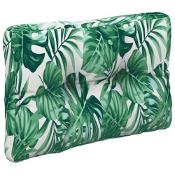 vidaXL Palettenkissen Blattmuster 50x40x12 cm Stoff