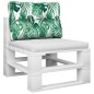 vidaXL Palettenkissen Blattmuster 50x40x12 cm Stoff vidaXL Palettenkissen Blattmuster 50x40x12 cm Stoff