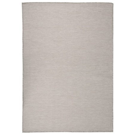 vidaXL Outdoor-Teppich Flachgewebe 140x200 cm Taupe