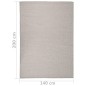 vidaXL Outdoor-Teppich Flachgewebe 140x200 cm Taupe