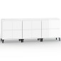 vidaXL Sideboards 3 Stk. Hochglanz-Weiß 60x35x70 cm Holzwerkstoff vidaXL Sideboards 3 Stk. Hochglanz-Weiß 60x35x70 cm Holzwerkstoff