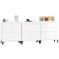 vidaXL Sideboards 3 Stk. Hochglanz-Weiß 60x35x70 cm Holzwerkstoff vidaXL Sideboards 3 Stk. Hochglanz-Weiß 60x35x70 cm Holzwerkstoff