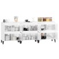 vidaXL Sideboards 3 Stk. Hochglanz-Weiß 60x35x70 cm Holzwerkstoff vidaXL Sideboards 3 Stk. Hochglanz-Weiß 60x35x70 cm Holzwerkstoff