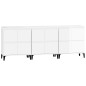 vidaXL Sideboards 3 Stk. Hochglanz-Weiß 60x35x70 cm Holzwerkstoff vidaXL Sideboards 3 Stk. Hochglanz-Weiß 60x35x70 cm Holzwerkstoff