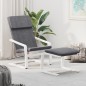 vidaXL Relaxsessel mit Hocker Dunkelgrau Stoff vidaXL Relaxsessel mit Hocker Dunkelgrau Stoff
