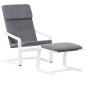 vidaXL Relaxsessel mit Hocker Dunkelgrau Stoff vidaXL Relaxsessel mit Hocker Dunkelgrau Stoff
