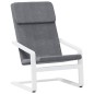 vidaXL Relaxsessel mit Hocker Dunkelgrau Stoff vidaXL Relaxsessel mit Hocker Dunkelgrau Stoff