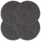 vidaXL Tischsets 4 Stk. Dunkelgrau 38 cm Rund Jute vidaXL Tischsets 4 Stk. Dunkelgrau 38 cm Rund Jute