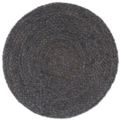 vidaXL Tischsets 4 Stk. Dunkelgrau 38 cm Rund Jute