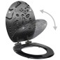 vidaXL Toilettensitz mit Soft-Close-Deckel MDF Wassertropfen-Design vidaXL Toilettensitz mit Soft-Close-Deckel MDF Wassertropfen-Design