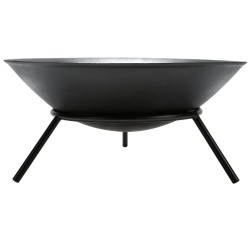 Perel Feuerschale 56x26 cm Schwarz