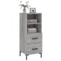 vidaXL Sideboard Grau Sonoma 34,5x34x90 cm Holzwerkstoff vidaXL Sideboard Grau Sonoma 34,5x34x90 cm Holzwerkstoff
